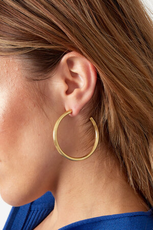 Klassische Ohrringe groß - Gold h5 Bild3