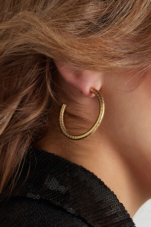 Earrings snake print medium - gold h5 Picture5