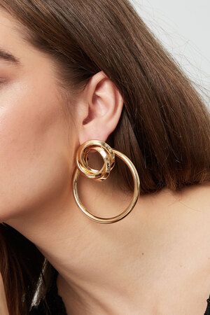 Earrings with a twist - gold h5 Picture3