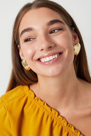 Earrings big heart - gold h5 Picture2