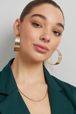 Earrings moon stripes - gold h5 Picture2