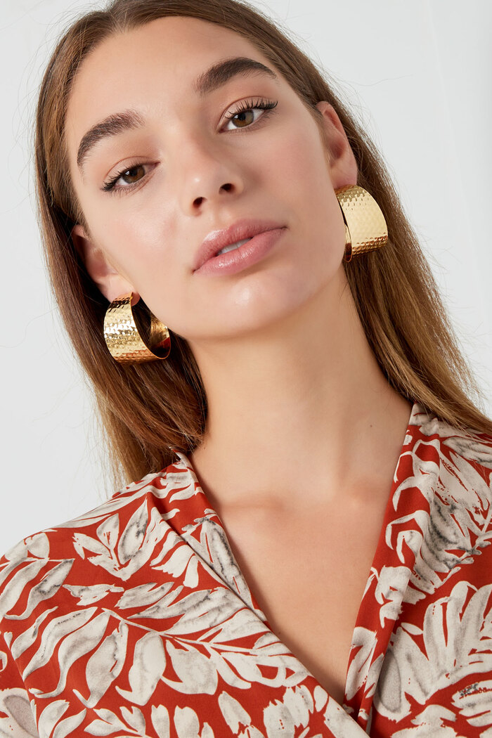 Earrings circles print - gold Picture2