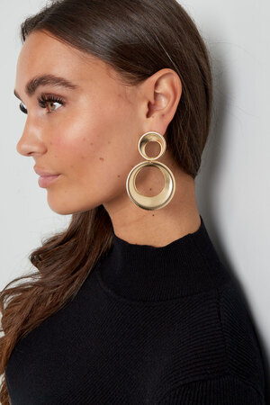 Earrings twister circles - gold h5 Picture4
