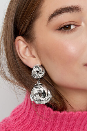 Double knot earrings - silver h5 Picture3