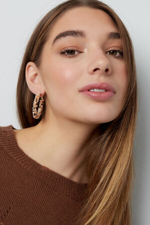 Grandes boucles d'oreilles perles de verre automne - multi h5 Image2