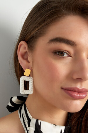 Rectangular statement earrings - pink  h5 Picture7