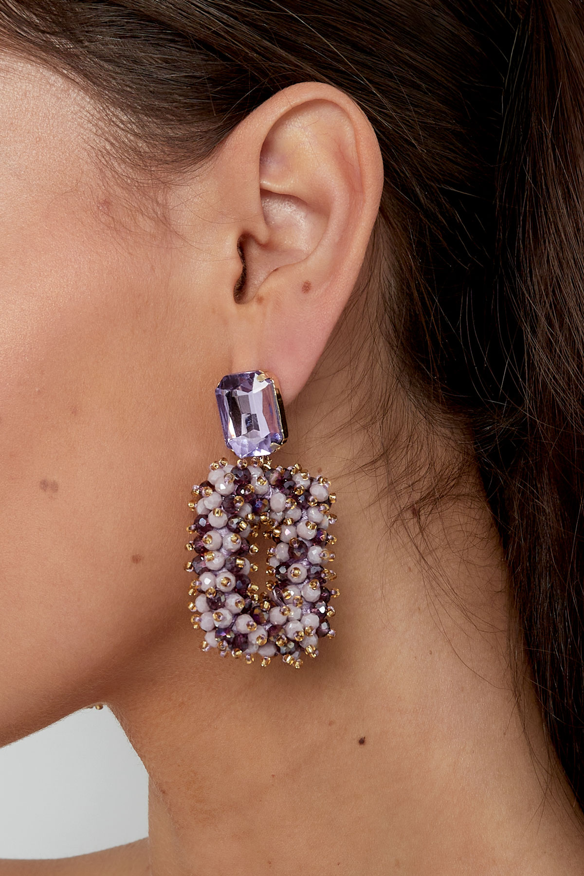 Earring glam party - dark blue h5 Picture7