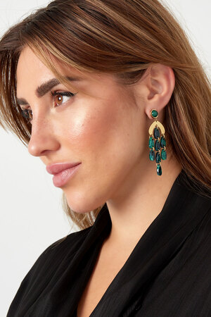 Earrings colored coins - gold/green h5 Picture2