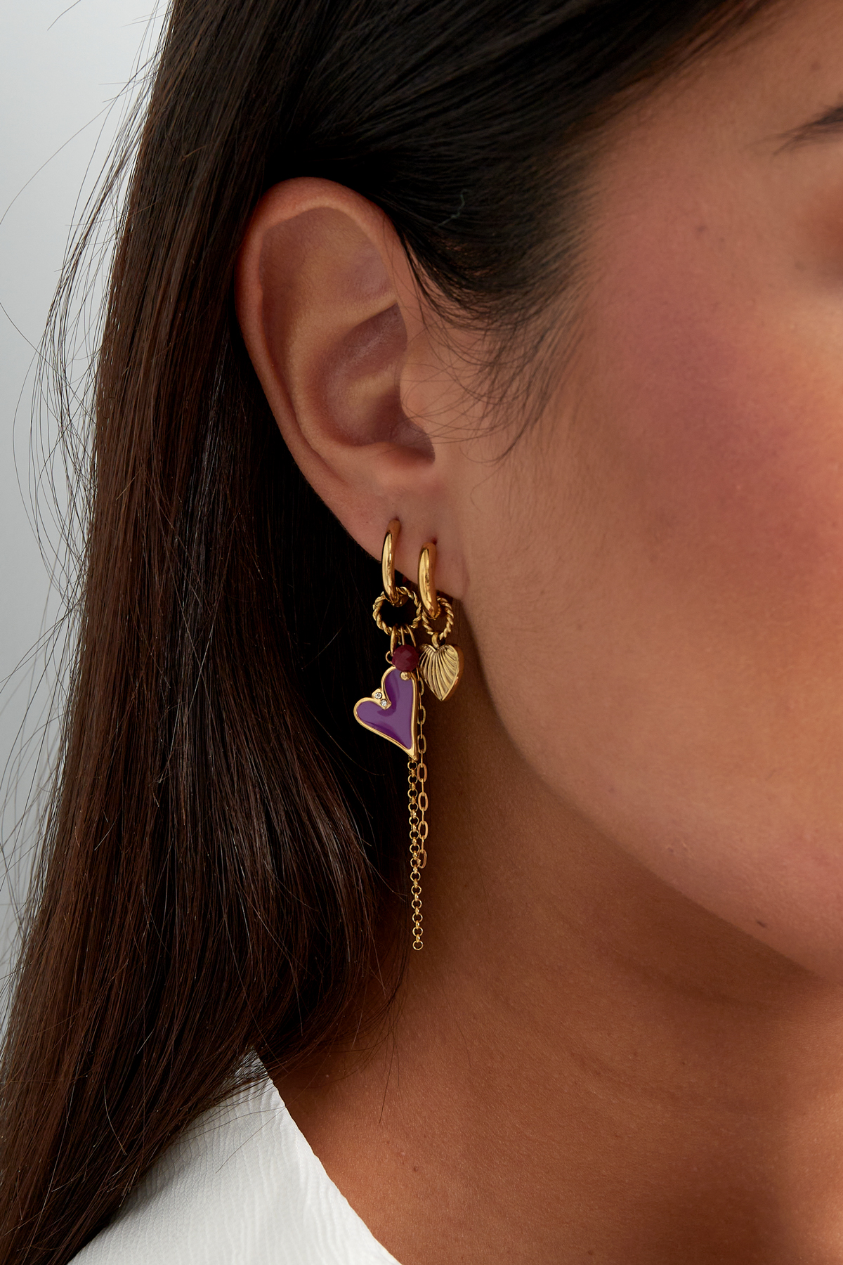 Earrings amazing love - purple Picture3