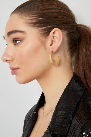 Earrings moon studs - gold h5 Picture4