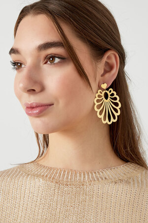 Earrings festive pattern - gold h5 Picture2