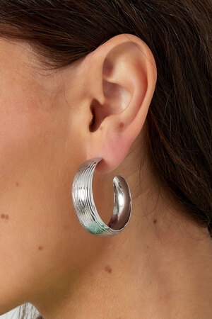 Earrings with print - silver h5 Picture3