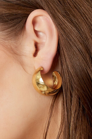 Earrings brushed - gold h5 Picture7