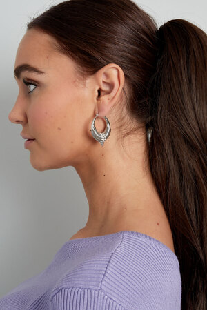 Boucles d'oreilles ambiance bohème - argent h5 Image3