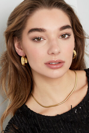 Earrings with print - gold h5 Picture2