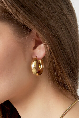 Earrings with print - gold h5 Picture3