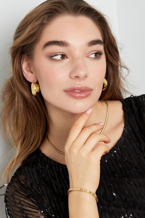 Earrings with print - gold h5 Picture4