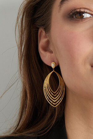 Earrings oval party - gold h5 Picture4
