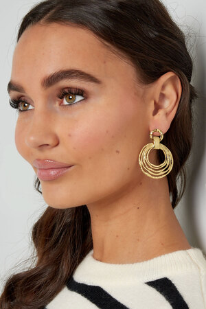 Earrings circles - gold h5 Picture2