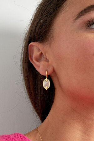 Earrings with charm - gold h5 Picture3