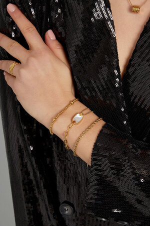 Bracelet vintage double link - gold h5 Picture2