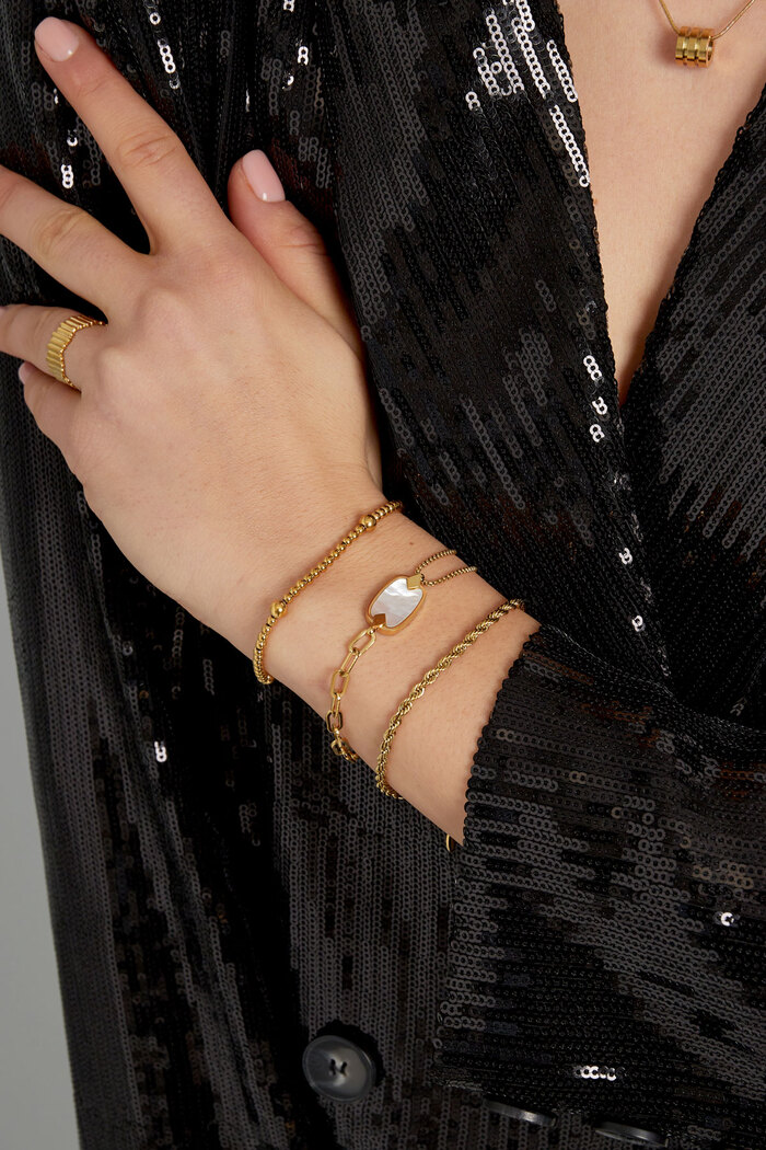 Bracelet vintage double link - gold Picture2