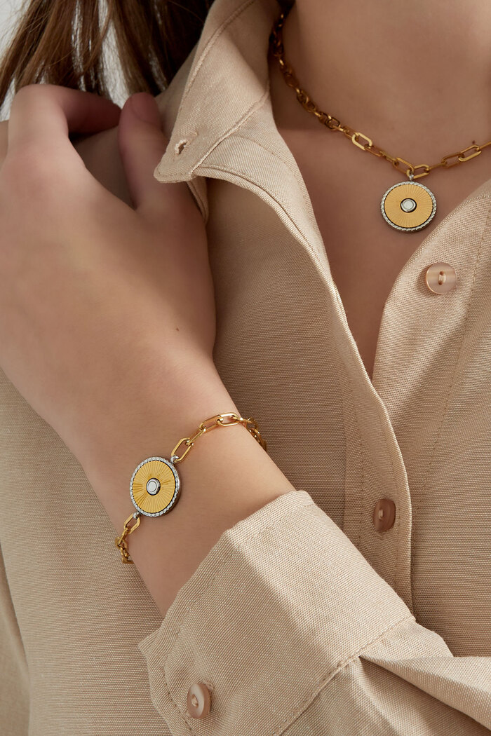 Bracelet à maillons avec détail doré/argenté - doré Image3