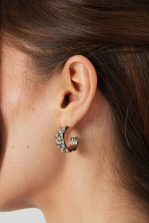 Boucles d'oreilles rondes lien en maillon doré h5 Image3
