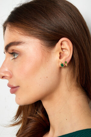 Studs vintage - gold/green h5 Picture2