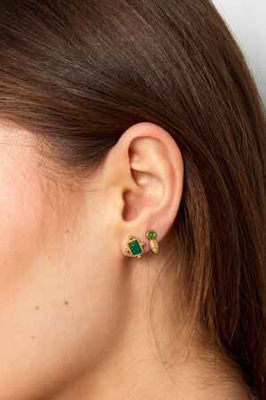 Studs vintage - gold/green h5 Picture3