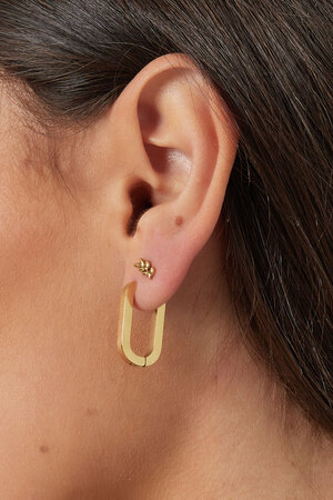 Einfache geometrische ovale Ohrringe - Mittel h5 Bild3