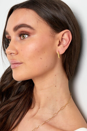 Boucles d'oreilles triangle basiques - doré  h5 Image2