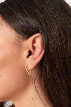 Basic triangle earrings - gold  h5 Picture3