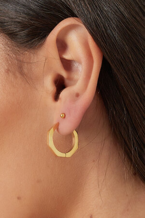 Boucles d'oreilles rondes classiques grandes - or  h5 Image3