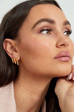 Diamond shape earrings medium - gold  h5 Picture2
