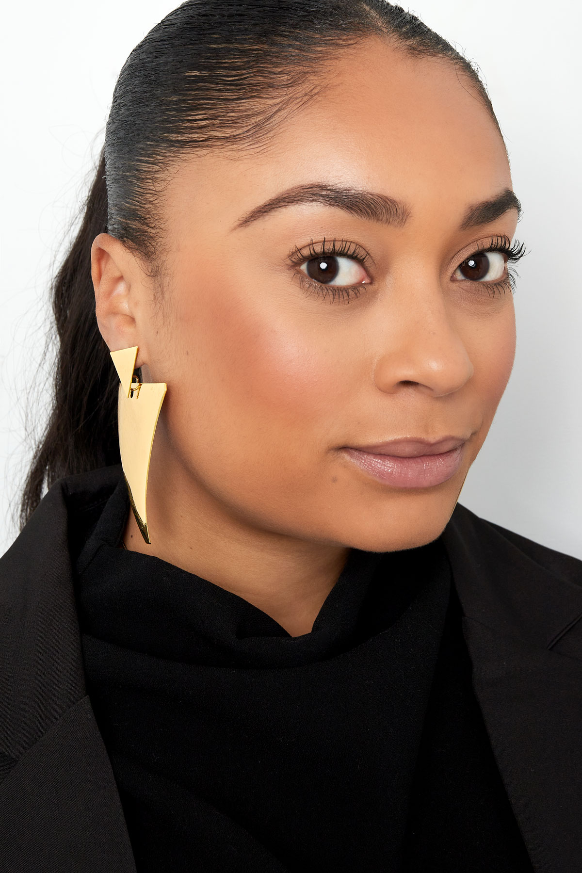 Double triangle clearance earrings