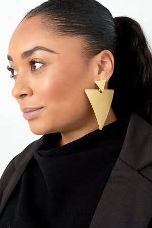 Double triangle earrings - silver h5 Picture2