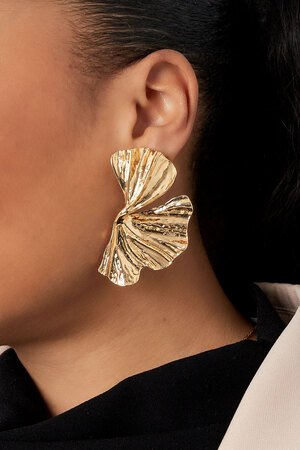 Aesthetic petal stud earrings - silver h5 Picture3