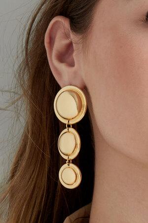 Earrings three dots - gold h5 Picture3