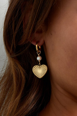 Earrings lovely pearl - gold h5 Picture3