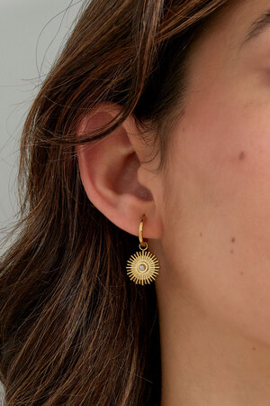 Pendientes soleados con perla - oro h5 Imagen3