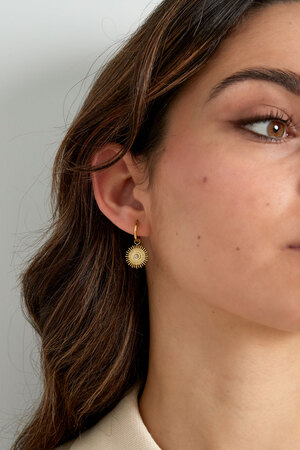 Boucles d'oreilles ensoleillées avec perle - argent h5 Image4
