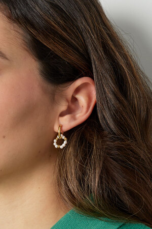Earrings pearl sun - gold h5 Picture3