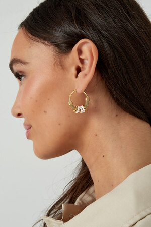 Boucles d'oreilles perle de bohème - argent h5 Image4