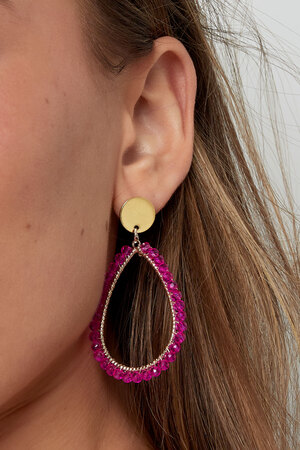 Oval earrings pastel - rose h5 Picture3