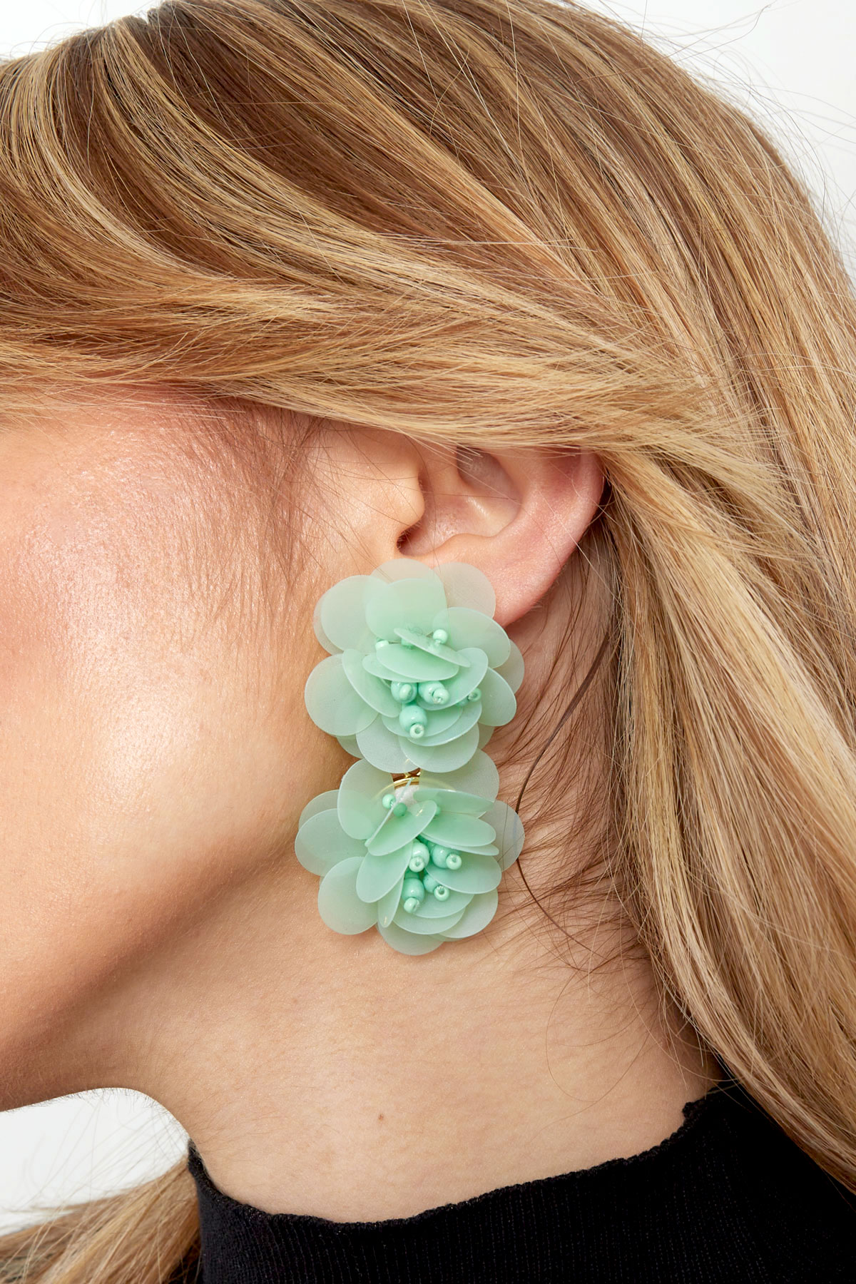 Rose spirit earrings - light blue h5 Picture3