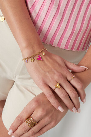 Bracelet à breloques jour coloré - doré h5 Image2