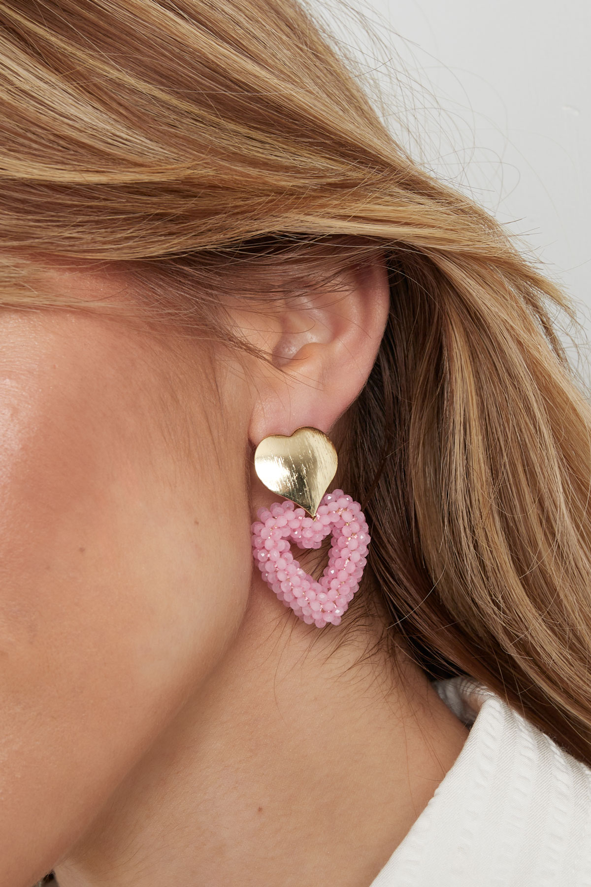 Earrings sweethearts - pink gold h5 Picture3