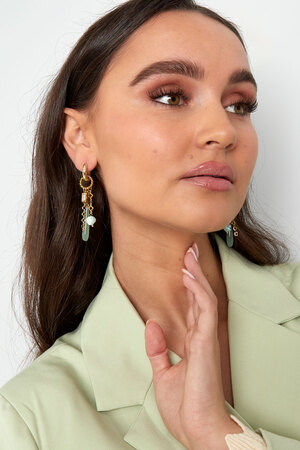 Earrings disco dream - green gold h5 Picture4