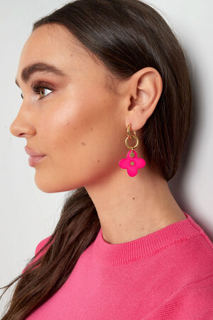 Earrings lucky number - fuchsia h5 Picture4
